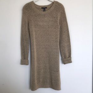 Coffee Heathered Sweater Dress